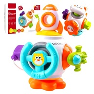 Kostka sensoryczna edukacyjna 18m + zabawka interaktywna kula dla dzieci