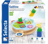 Wyskakujące żabki zabawka drewniana Schmidt Spiele Selecta 62072 Saltino