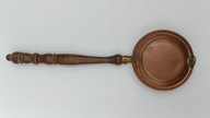 Bardzo stary szkandela - ozdobny mosiądz drewno - podgrzewać/sitko - 23cm