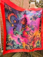made in Italy Vintage Fashion Foulard apaszka szal chusta chustka 87x90 cm
