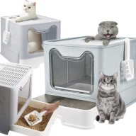 DUŻA KUWETA DLA KOTA ZAMKNIĘTA KRYTA Z SZUFLADĄ + ŁOPATKA XXL ANYTECH HOME