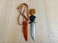 MAŁY ORYGINALNY NÓŻ GWATEMALA W SKÓRZANYM ETUI NA PASKU dł. 15cm