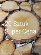 Plaster Brzozy 20 sztuk 8–15 cm Świeże Krążki Drewniane – Mix Rozmiarów