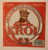 ETYKIETA - BROWAR PODLASKI - KRÓL - PIWO JASNE PEŁNE