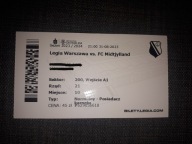 Bilet Legia Warszawa - FC Midtjylland 31.08.2023