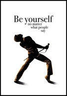 A2 PLAKAT MUZYCZNY MUZYKA ROCK ZESPÓŁ QUEEN FREDDIE MERCURY BE YOURSELF ...