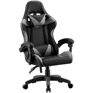 Fotel gamingowy Stazer Coliber ekoskóra czarno-szary