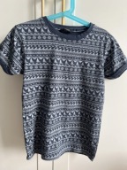 T-Shirt bluzka dziecięca GEORGE bawełna granatowa 7-8 lat 122/128 cm