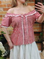 Esmara bluzka koszula retro vintage falbana 46