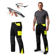 SPODNIE ROBOCZE RIP-STOP 46 OXFORD ODBLASK + OKULARY OCHRONNE GRATIS