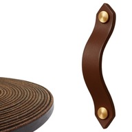 UCHWYT UCHWYTY SKÓRZANY SKÓRZANE MEBLOWE RĄCZKA 2,5CM SZEROKI LEATHER 65MM