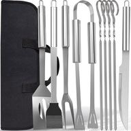 AKCESORIA PRZYBORY DO GRILLA GRILLOWANIA SZCZYPCE ŁOPATKA SZASZŁYKI ETUI