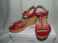 SANDALY rozowe SKORA NATURALNA 38