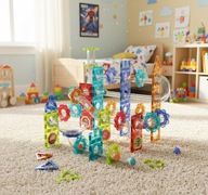 Klocki Magnetyczne Konstrukcyjne 3D Tor Kulkowy Kulodrom Zestaw 113 el.