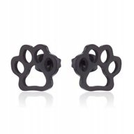 Kolczyki stal chirurgiczna czarne sztyft ŁAPKA ŁAPKI PSA/KOTA pies kot