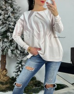 Bluzka Sweterkowa Wzory Jasny Beż