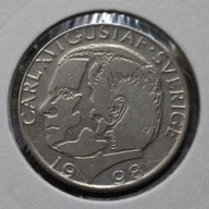 *SZWECJA [0080]*1 korona 1998 (SVERIGE) Król Karol XVI Gustaw, Herb, Korona