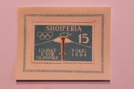 Bloczek znaczek Albania Shqiperia Igrzyska Olimpijskie Tokio 1964 r