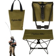 KRZESŁO SKŁADANE WĘDKARSKIE NA RYBY TURYSTYCZNE POLOWE + POKROWIEC