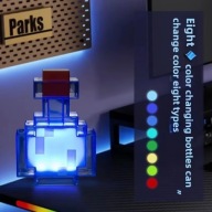 Lampka Nocna LED MINECRAFT Potka Piksel Styl RGB 8 Kolorów USB 5V Klimat