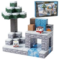 KLOCKI MAGNETYCZNE KOSTKI KONSTRUKCYJNE BLOKI SZEŚCIANY 3D ZESTAW ZIMOWY