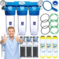 ZESTAW AQUAFILTER 3L FILTR WODNY DO DOMU OCZYSZCZENIE ZMIĘKCZENIE WODY
