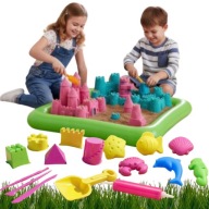 PIASEK KINETYCZNY 3KG + FOREMKI W ZESTAWIE GRATIS Z BASENEM XXL DLA DZIECI