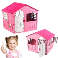 DOMEK OGRODOWY DLA DZIECI DO DOMU RÓŻOWY DUŻY XXL Z DRZWIAMI I OKNAMI