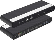 Stacja dokująca zasilana dla Windows i MacOS 17w1 USB C 4K do 1000Mb/s