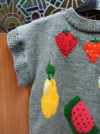 Kamizelka sweter ręcznie robiony
