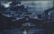 Venezia. Ponte di Rialto at night - A. Trialdi, Milano 1910