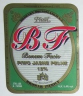 ETYKIETA PIWO JASNE PEŁNE BROWAR ZIĘBICE BROWARY DOLNOŚLĄSKIE PIAST