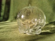 Szklana forma artystyczna - stare, ręcznie formowane szkło