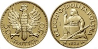 50 ZŁOTYCH 1924 KLĘCZĄCY RYCERZ- 240 LAT MENNICY POLSKIEJ (218)