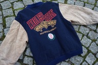 WARNER BROS. VINTAGE JACKET BOMBER KURTKA SKÓRA UNIKAT WB MOVIE XL ORYGINAŁ