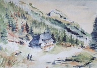 Akwarela Obraz Pejzaż Tatry Hala Kondratowa