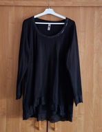 Made In Turkey tredy damska bluzka/tunika cekiny/koronka 46