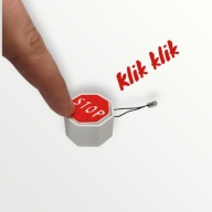 Brelok antystresowy Fidget Clicker kliker Znak stop