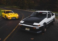 Plakat A3 - Toyota Corolla AE86 Mazda RX-7 FD JDM Wallpaper