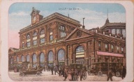 Stara pocztówka Lille La Gare Feldpost 1918