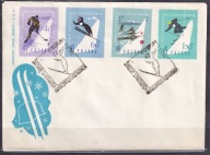 1961 Zimowa Spartakiada Armii Zaprzyjaźnionych FDC Fi 1077-80 Warszawa