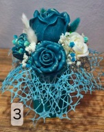 Flower box sojowe kwiaty róże prezent na urodziny rocznicę wieczne kwiaty