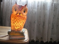 Lampka - Sowa - pochłaniacz dymu - Steatyt