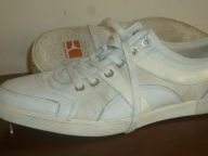 BUTY HUGO BOSS ORANGE-R-43-WKŁ-28CM-SKÓRA NAT PLUS TKANINA.