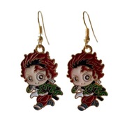 Kolczyki "Tanjirou Kamado", Kimetsu no Yaiba, Demon Slayer