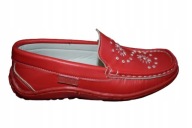 Czerwone mokasyny dziewczęce KANGEYIA r. 31 okazja nr 149