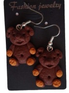 KOLCZYKI Z MODELINY MISIE LUBISIE CIASTKA SŁODYCZE