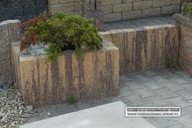 Palisada łupana, cegła, obrzeże Combet 77x11x10 Multi