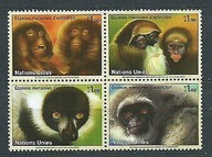 ONZ - Genewa Mi. 572-725 ** 2007 r. MAŁPY zwierzęta
