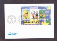Wyspy Owcze - 1996 rok - FDC Koperta - znaczki nr 292-294 - mini arkusz
